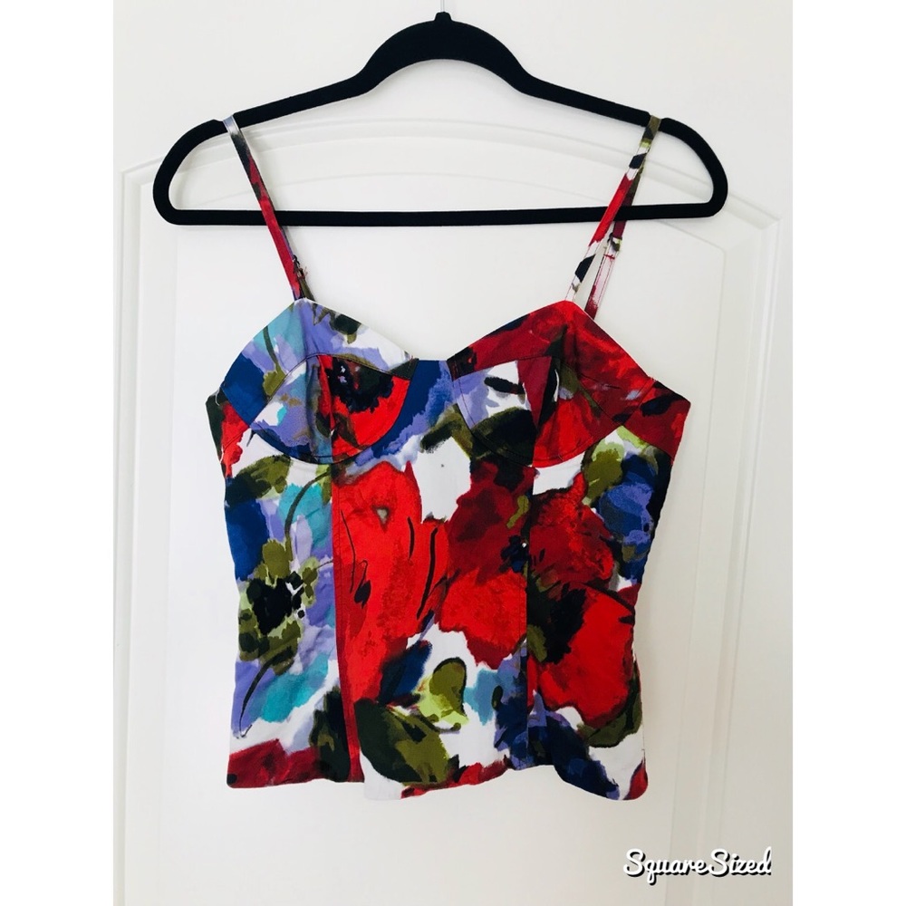 So cute printed bustier style tank!!